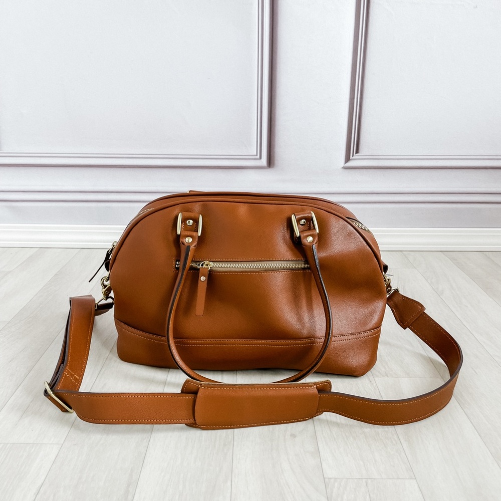 Elegant Brown Leather Camera Bag by ONA